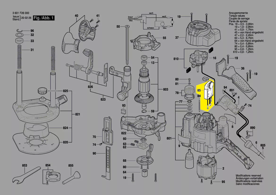 Variateur de vitesse réf. 1 607 233 549 Bosch
